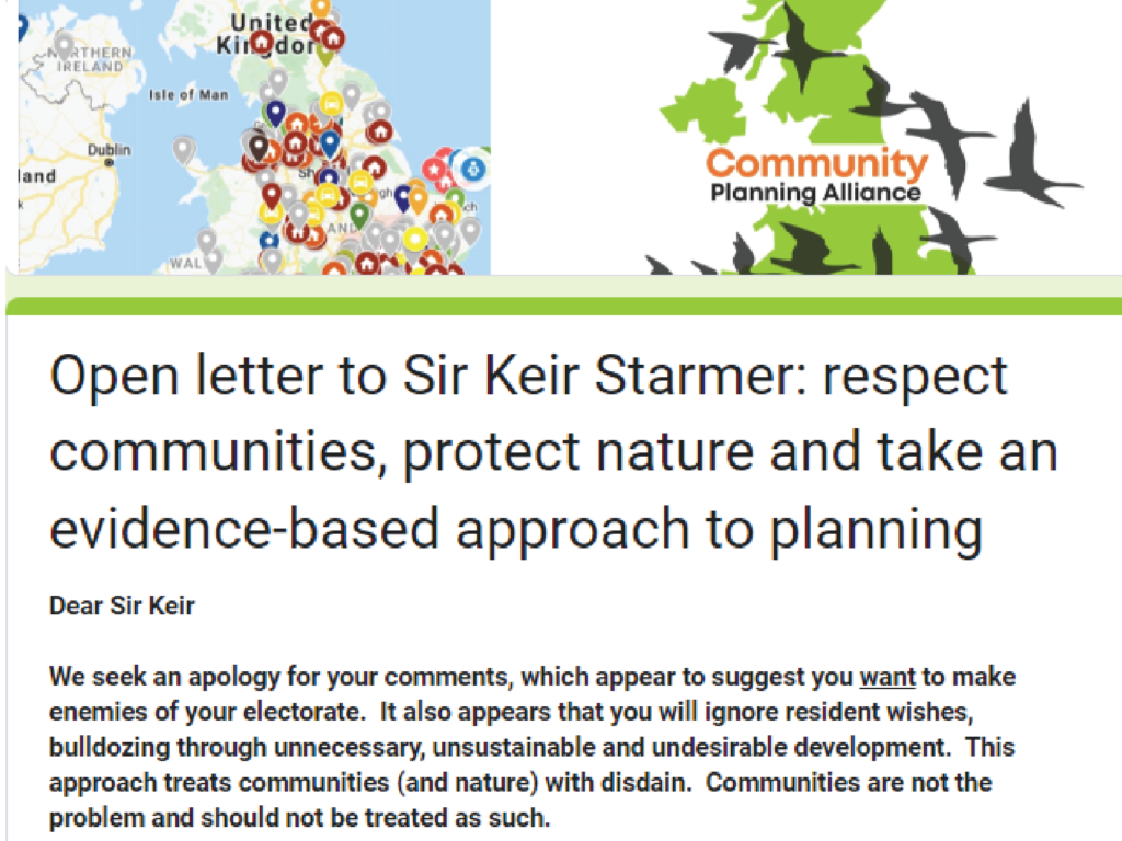 community planning alliance open letter to sir keir starmer